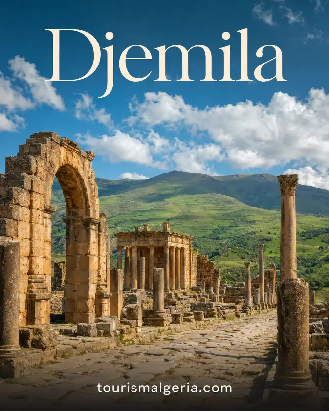 DJEMILA ROMAN RUINS IN ALGERIA